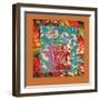 PRETTY FLORAL COLLAGE-Linda Arthurs-Framed Giclee Print