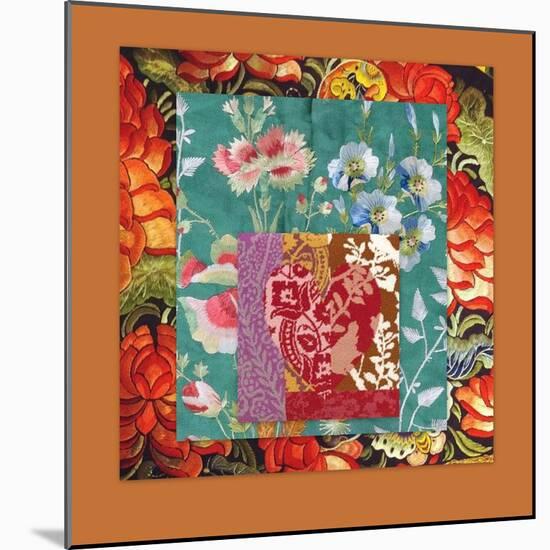 PRETTY FLORAL COLLAGE-Linda Arthurs-Mounted Giclee Print