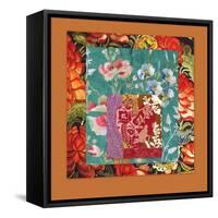 PRETTY FLORAL COLLAGE-Linda Arthurs-Framed Stretched Canvas