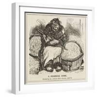 Pretty Flower Girl, 1886-Harry Furniss-Framed Art Print