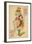 Pretty French Girl in Colourful Outfit-null-Framed Giclee Print