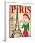 Pretty Girl in the Paris-emeget-Framed Giclee Print