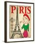Pretty Girl in the Paris-emeget-Framed Giclee Print
