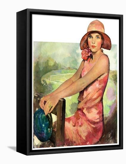 "Pretty in Pink,"August 2, 1930-Ellen Pyle-Framed Stretched Canvas