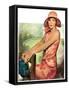 "Pretty in Pink,"August 2, 1930-Ellen Pyle-Framed Stretched Canvas