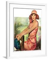 "Pretty in Pink,"August 2, 1930-Ellen Pyle-Framed Giclee Print