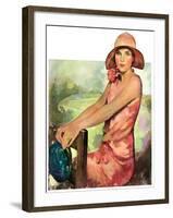 "Pretty in Pink,"August 2, 1930-Ellen Pyle-Framed Giclee Print