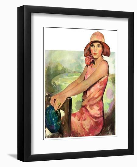 "Pretty in Pink,"August 2, 1930-Ellen Pyle-Framed Premium Giclee Print