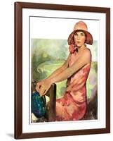 "Pretty in Pink,"August 2, 1930-Ellen Pyle-Framed Giclee Print