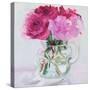 Pretty in Pink Peonies-Jenny Westenhofer-Stretched Canvas