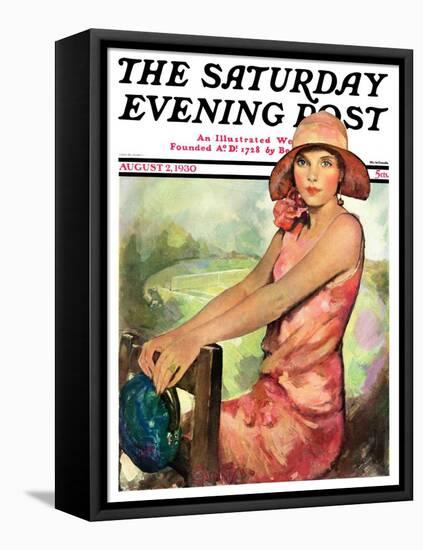 "Pretty in Pink," Saturday Evening Post Cover, August 2, 1930-Ellen Pyle-Framed Stretched Canvas