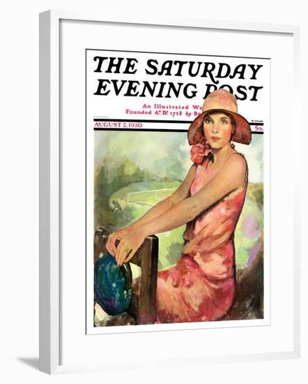 "Pretty in Pink," Saturday Evening Post Cover, August 2, 1930-Ellen Pyle-Framed Giclee Print