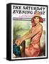 "Pretty in Pink," Saturday Evening Post Cover, August 2, 1930-Ellen Pyle-Framed Stretched Canvas