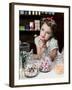 Pretty Little Miss Lollipop-Yvette Leur-Framed Photographic Print