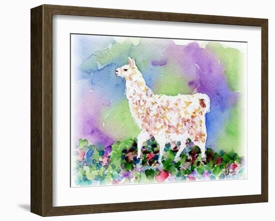 Pretty Llama-sylvia pimental-Framed Art Print