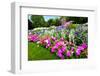 Pretty Manicured Flower Garden with Colorful Azaleas.-Juriah-Framed Photographic Print