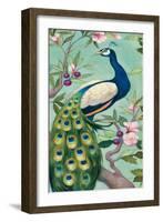 Pretty Peacock II-Julia Purinton-Framed Art Print