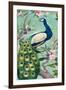 Pretty Peacock II-Julia Purinton-Framed Art Print