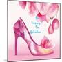 Pretty Petal Shoe-Colleen Sarah-Mounted Art Print