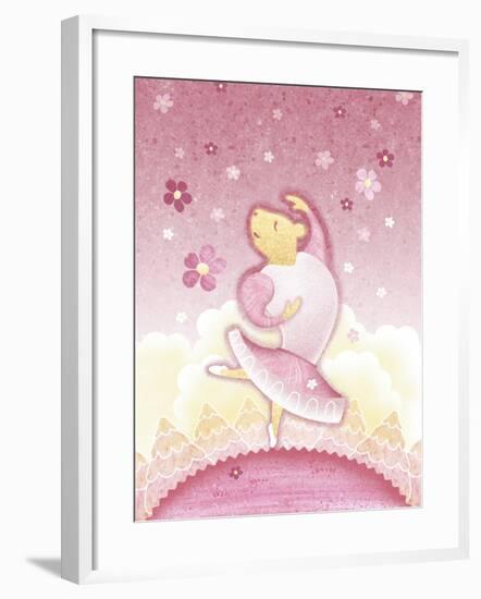 Pretty Pink Ballet Bear-April Hartmann-Framed Giclee Print