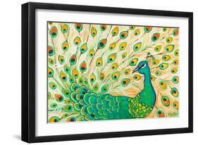 Pretty Pretty Peacock-Peggy Davis-Framed Art Print