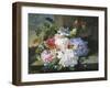 Pretty Still Life of Roses, Rhododendron and Passionflower-John Wainwright-Framed Giclee Print