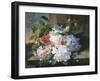 Pretty Still Life of Roses, Rhododendron and Passionflower-John Wainwright-Framed Giclee Print