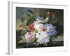 Pretty Still Life of Roses, Rhododendron and Passionflower-John Wainwright-Framed Giclee Print