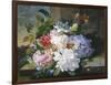 Pretty Still Life of Roses, Rhododendron and Passionflower-John Wainwright-Framed Giclee Print