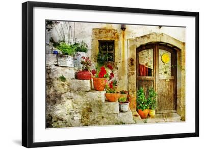 'Pretty Village Greek Style - Artwork In Retro Style' Posters - Maugli ...