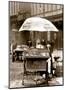 Pretzel Vendor, Duane Street, Manhattan, c.1918-null-Mounted Art Print