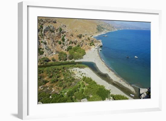 Preveli Beach, Rethymnon Province, Crete, Greek Islands, Greece, Europe-Bruno Morandi-Framed Photographic Print