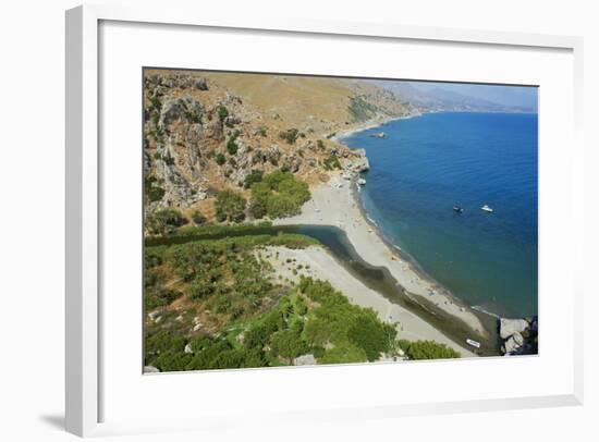 Preveli Beach, Rethymnon Province, Crete, Greek Islands, Greece, Europe-Bruno Morandi-Framed Photographic Print