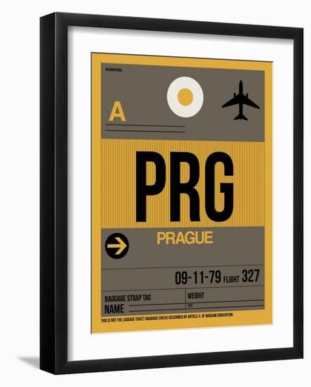 PRG Prague Luggage Tag 1-NaxArt-Framed Art Print