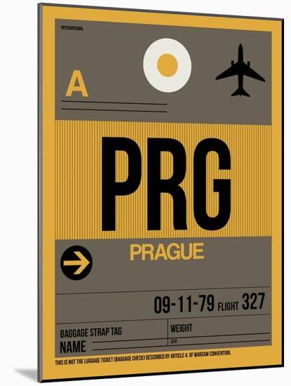 PRG Prague Luggage Tag 1-NaxArt-Mounted Art Print