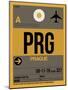 PRG Prague Luggage Tag 1-NaxArt-Mounted Art Print