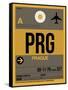 PRG Prague Luggage Tag 1-NaxArt-Framed Stretched Canvas