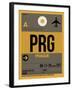 PRG Prague Luggage Tag 1-NaxArt-Framed Art Print