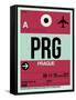 PRG Prague Luggage Tag 2-NaxArt-Framed Stretched Canvas