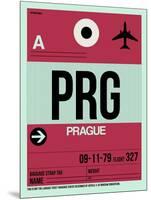 PRG Prague Luggage Tag 2-NaxArt-Mounted Art Print