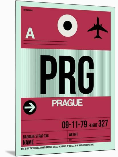 PRG Prague Luggage Tag 2-NaxArt-Mounted Art Print