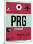 PRG Prague Luggage Tag 2-NaxArt-Mounted Art Print