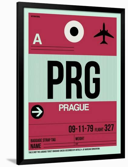 PRG Prague Luggage Tag 2-NaxArt-Framed Art Print