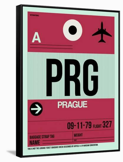 PRG Prague Luggage Tag 2-NaxArt-Framed Stretched Canvas