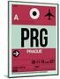 PRG Prague Luggage Tag 2-NaxArt-Mounted Art Print