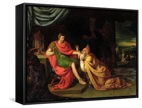 Priam and Achilles-Alessandro Padovanino-Framed Stretched Canvas