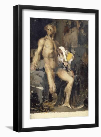 Priam aux pieds d'Achille (esquisse)-Jules Bastien-Lepage-Framed Giclee Print