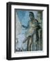 Priapus by Weighing His Penis. Fresco. Pompeii. Italy-null-Framed Premium Giclee Print