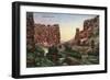 Price River Canyon, Utah, View of a Train near Castle Gate-Lantern Press-Framed Art Print