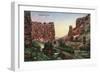 Price River Canyon, Utah, View of a Train near Castle Gate-Lantern Press-Framed Art Print